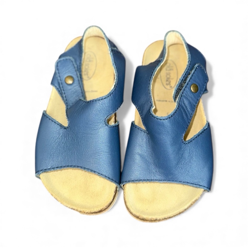 Blue Leather Kids Sandals